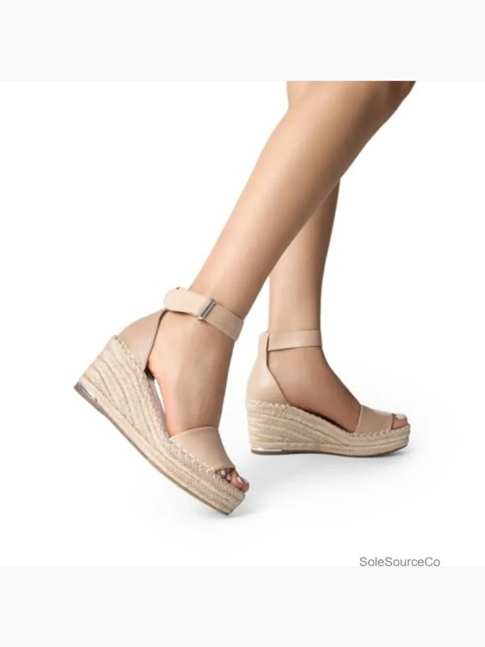 Wedge Platform Espadrille Sandals Open Toe Ankle Strap Summer 3 Inch Heel
